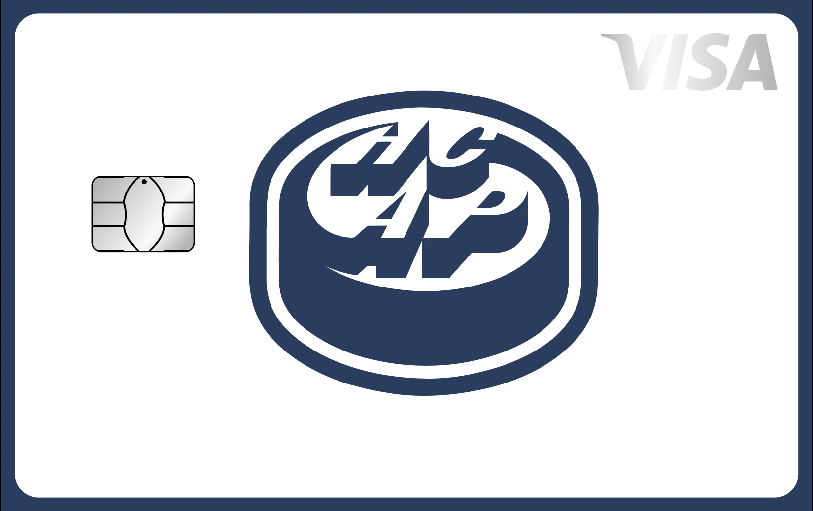 Carta di credito HCAP Classic, bianca, con logo Ambrì HC Piotta e circuito VISA
